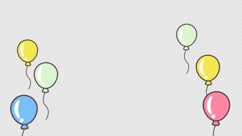 Seamless Loop Balloon Frame Animation Horizontal with Alpha Channel 库存影片 335509092