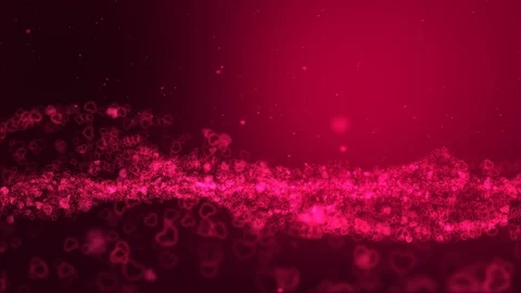 Seamless loop, Black background, digital signature with sparkling heart-shaped Stock Footage 99403642