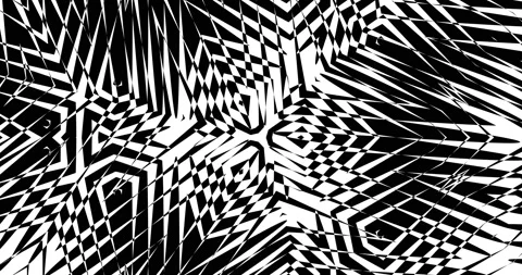 Seamless Loop of Black White Abstract Line Pattern Motion Graphics Video Stock Footage 166371040
