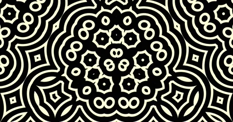 Seamless Loop of Black White Abstract Line Tile Pattern Motion Graphics Video Stock Footage 166380627