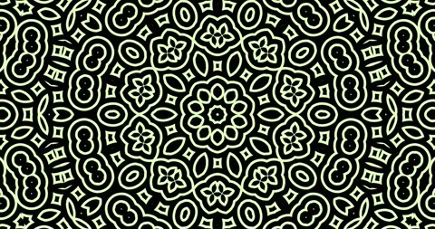 Seamless Loop of Black White Abstract Line Tile Pattern Motion Graphics Video Stock Footage 166389194