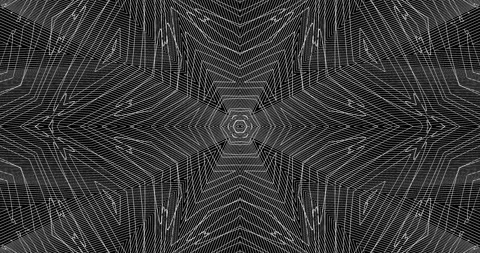 Seamless Loop of Black White Abstract Line Pattern Motion Graphics Video Stock Footage 166405800