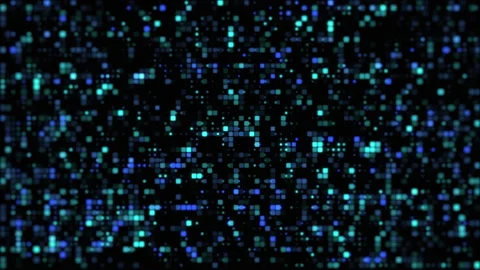 Seamless loop block pattern mosaic motion on dark screen. Stock Footage 152274672