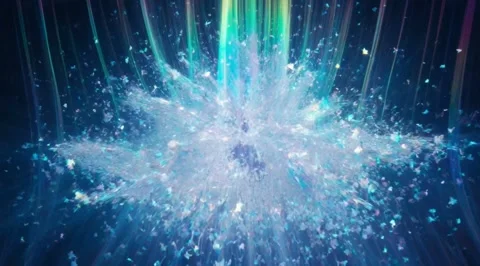 Seamless loop of blue energy flow abstract kaleidoscope pattern Stock Footage 331452951