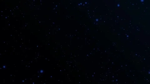 Seamless loop blue glowing particles floating in dark space background Stock Footage 348270624