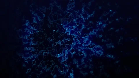Seamless loop blue liquid motion background with glowing abstract energy pattern Stock Footage 348270808