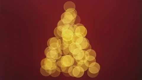Seamless loop of blurry Christmas lights in the shape of Christmas tree. Stock Footage 284932552
