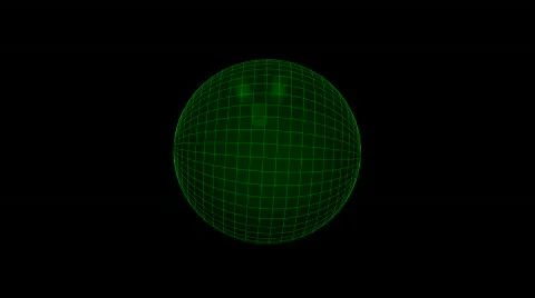 Seamless loop  Bowling Ball Wireframe Xray Video stock 850096