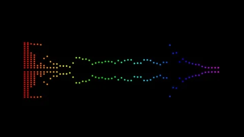 Seamless Loop of BPM Synchronized Graphic Sound Level Equalizer with Peaks. Stock Footage 115493394