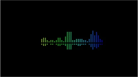 Seamless Loop of BPM Synchronized Stereo Graphic Sound Level Equalizer. Stock Footage 115493405