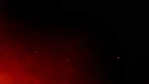 Seamless Loop Burning Red Hot Sparks, Fire Glowing Particles on Black Background Stock Footage 171520557
