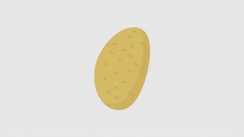 Seamless Loop Cartoon Potato Alpha Channel Transparent Background Vegetable A 스톡 동영상 333973182