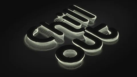 Seamless loop. Chill out text Video stock 117048641