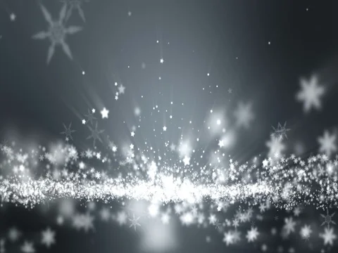 Seamless loop Christmas abstract background, snowflakes with shine light beam. Stock Footage 80534297