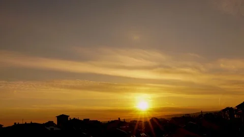 Seamless Loop Clouds, Amazing sunset, Time Lapse View. Stock Footage 130052621