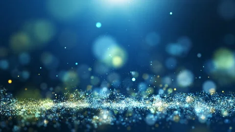 Seamless loop color particle flying on dark background. Stock Footage 161765815