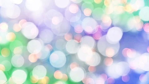 Seamless loop - Colorful blue and green holiday bokeh lights background, HD v Stock Footage 82640445