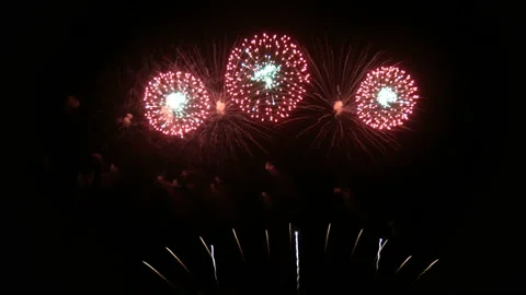 Seamless loop of colorful fireworks background during new year's eve countdown Stock Footage 167371872