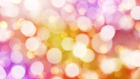 Seamless loop - Colorful pink and orange holiday bokeh lights background, HD Video stock 82640444
