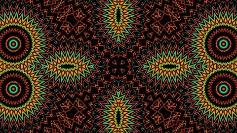 Seamless Loop of Complex Pattern Design Stock Footage 201125258