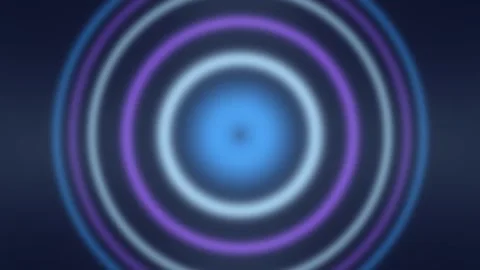 Seamless loop of concentric circles in blue and purple Stock Footage 340600275