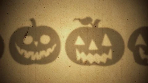 Seamless loop of creepy halloween shadow Stock Footage 80678408