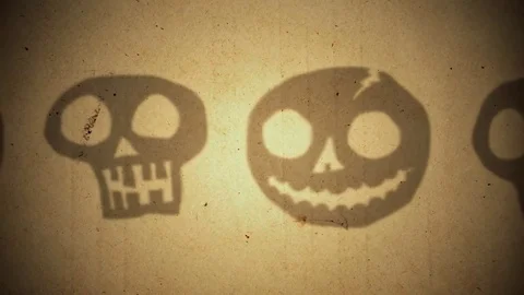 Seamless loop of creepy halloween shadow Stock Footage 80679272