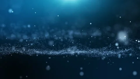 Seamless loop dark blue and glow particle abstract background ray beam effect. Stock Footage 141830896
