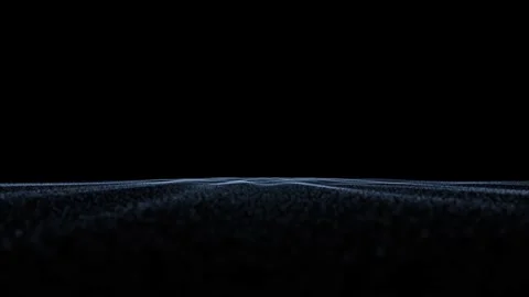 Seamless loop dark dotted wave slow motion on black background Stock Footage 337191168