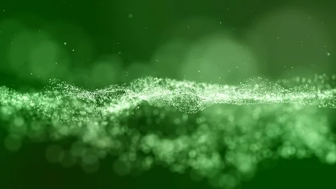 Seamless loop, Dark green and glow dust particle abstract background. Stock Footage 86816688