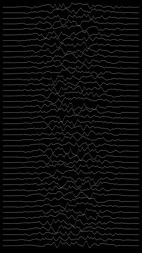 Seamless Loop Dark Wave Interference Abstract Background Stock Footage 329153766