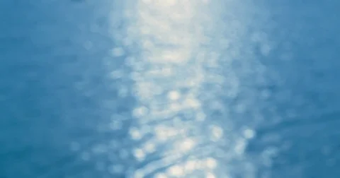 Seamless loop of a defocused shot of a rippling and sparkling water surface Stock-Footage 79660884