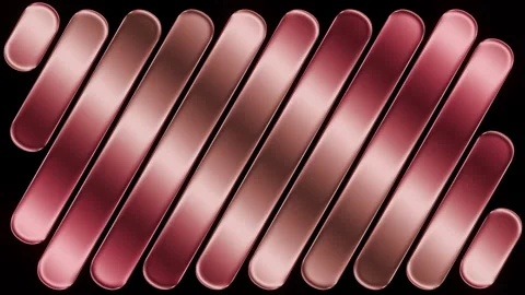 Seamless loop of diagonal rose gold metallic pill shape pattern Stock Footage 340005616