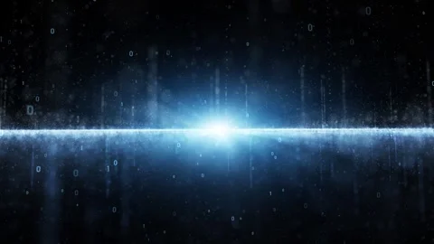 Seamless loop digital binary code data network animation Vidéo 337964099