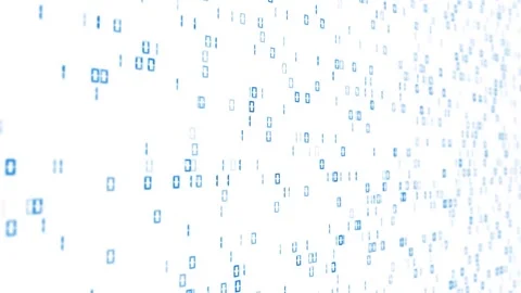 Seamless loop digital binary code numbers on white background Vidéo 338111252
