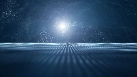 Seamless loop digital cyberspace road network Stock Footage 323493744