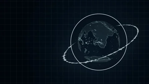 Seamless Loop Digital Earth Sound Wave Stream Data World Technology Network B Stock Footage 201769132