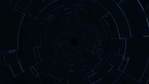 Seamless Loop Digital Tunnel Technology VJ Loop Infinity Zoom Neon Light Back Stock Footage 201349588