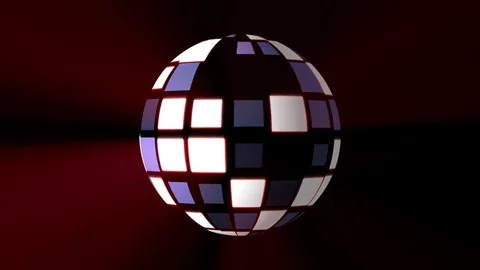 Seamless loop disco ball lights blinking animation background - New quality Stock-Footage 81541987