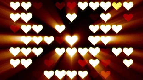 Seamless loop disco wall hearts lights blinking animation background - New Stock Footage 81522834