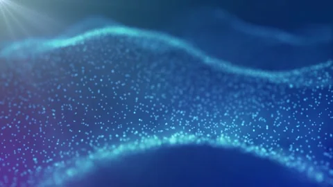Seamless Loop of Dynamic Flowing Blue Waves 库存影片 346143291