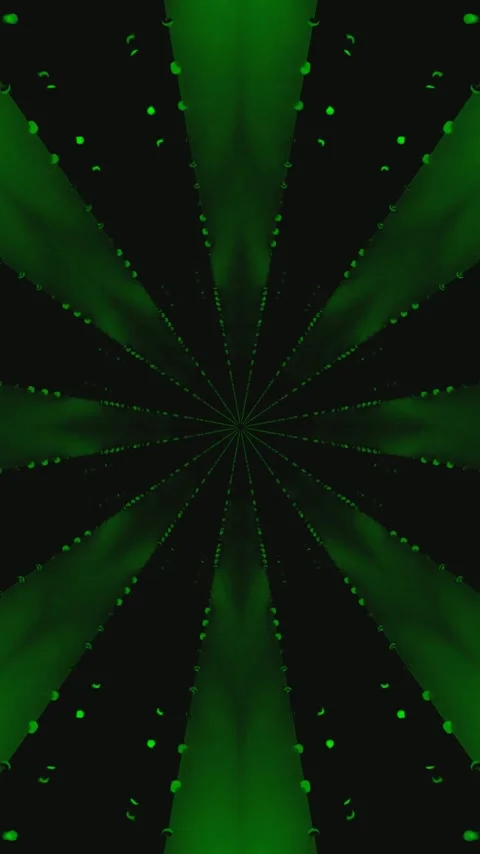 Seamless loop of a dynamic green tunnel visualization for immersive screens.. Stock-Footage 321571298