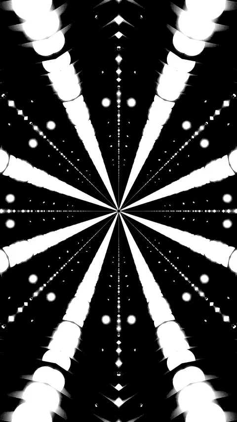 Seamless loop of a dynamic tunnel visual effect with black and white patter.. Vídeo Stock 321266924