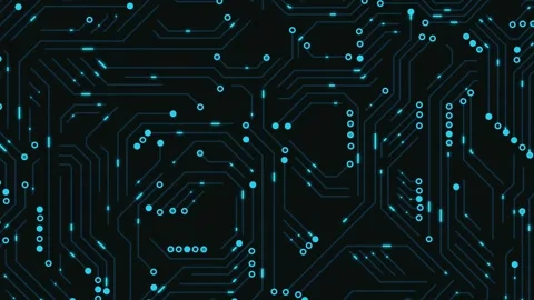 Seamless Loop Electronic Circuit Animation Background. Stockbeeldmateriaal 262346739