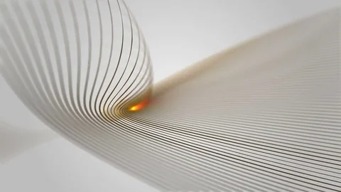 Seamless loop of an elegant abstract and dynamic lines in motion Stock Footage