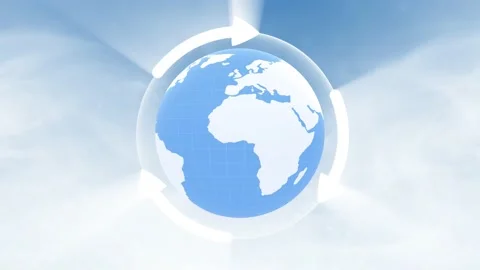 Seamless loop environment recycle arrows world planet background Vídeos de archivo 229696511