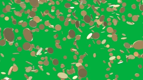 Seamless Loop of Falling blank Coins Stockbeeldmateriaal 107719465
