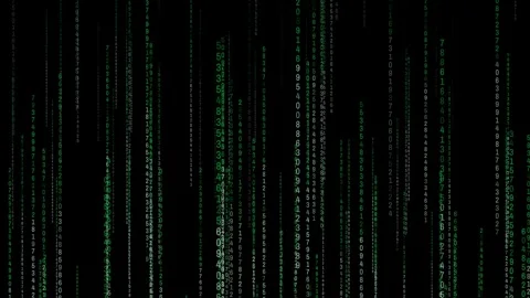 Seamless Loop of Falling Green Digital Matrix Rain Stock Footage 346143262