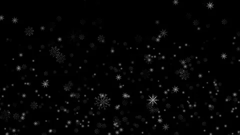 Seamless loop, falling snowflakes on black screen. Chroma Key. 4k resolution. Stock Footage 120473586