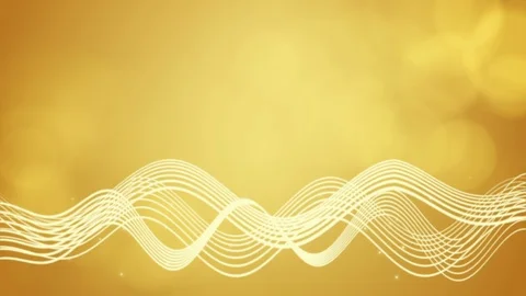 Seamless loop file, Flowing wavy lines motion background - Golden color Stock Footage 106288246